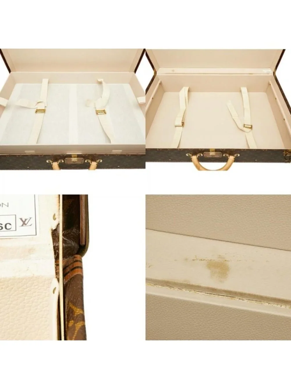 Louis Vuitton Alzer 75 Vintage Trunk Case Hard Suit Brown Leather - Picture 9 of 10